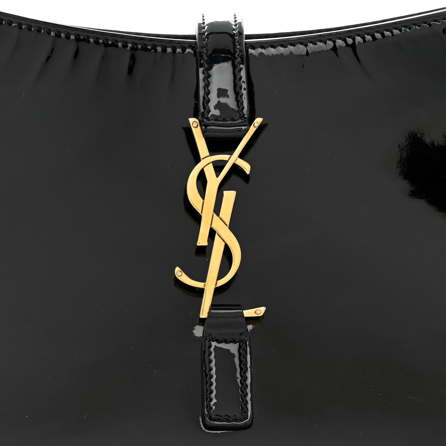 Saint Laurent Patent Le 5 A 7 Hobo Black 8 of 12