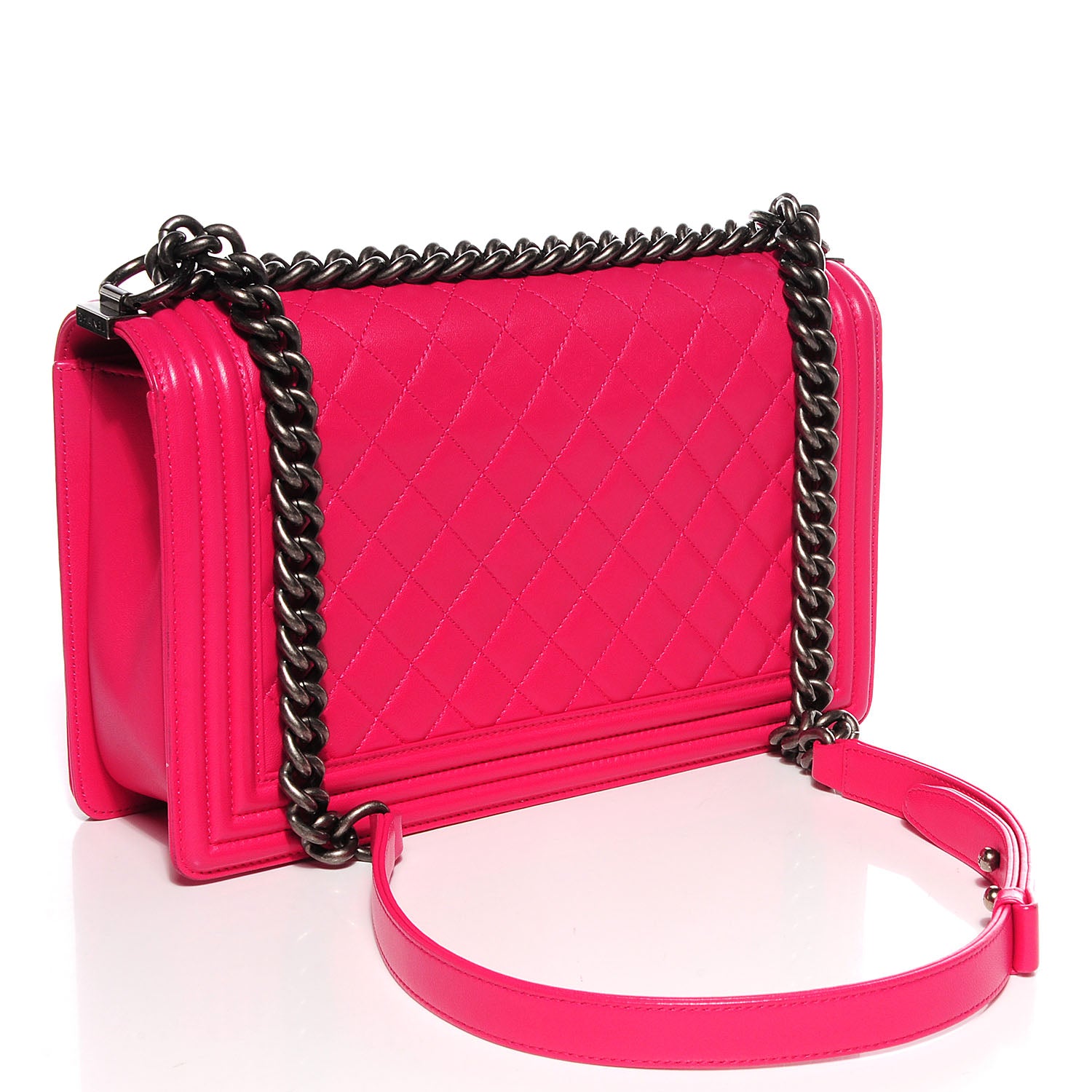 Chanel Lambskin Quilted New Medium Boy Flap Pink 3 of 9