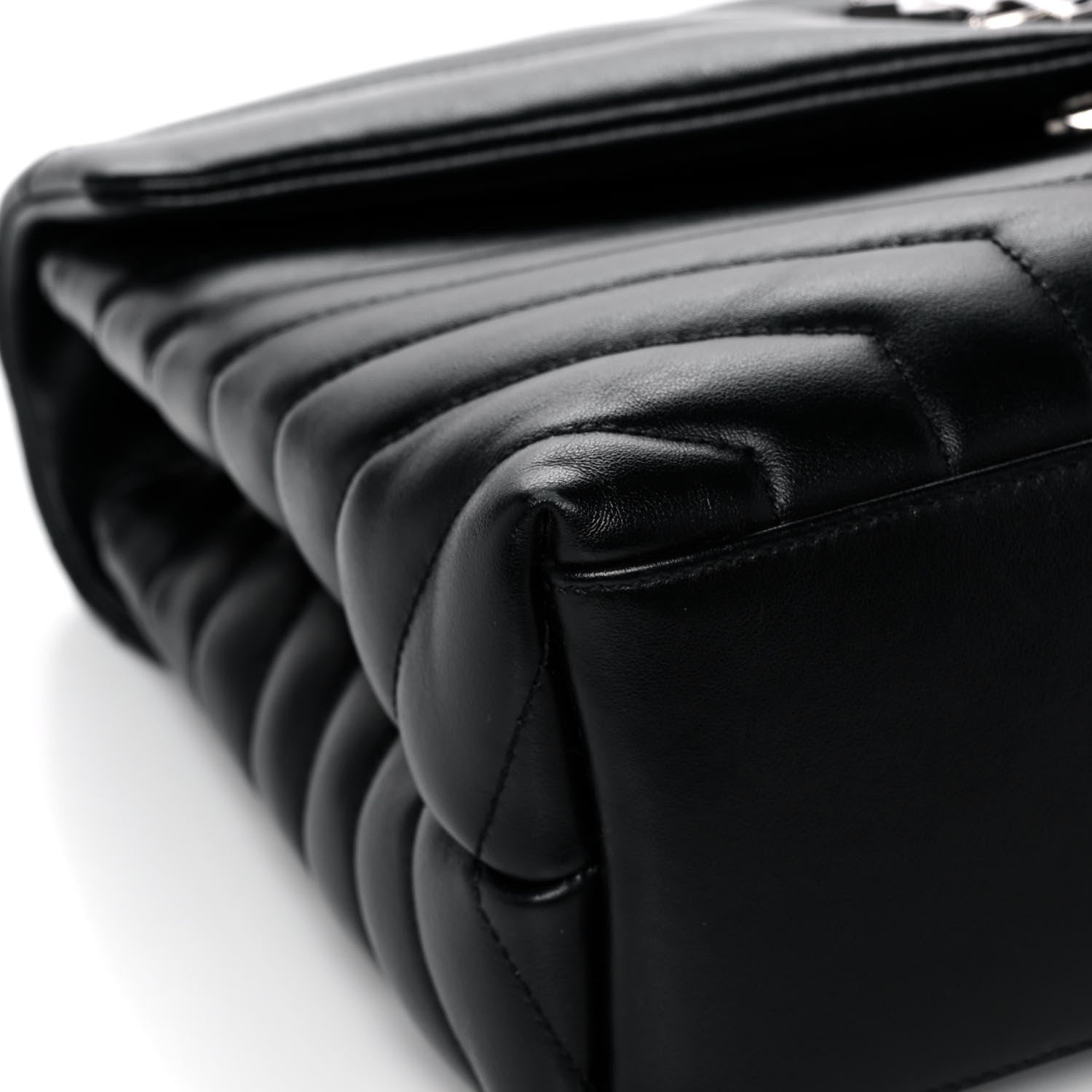 Saint Laurent Calfskin Y Quilted Monogram Medium Loulou Chain Satchel Black 10 of 16