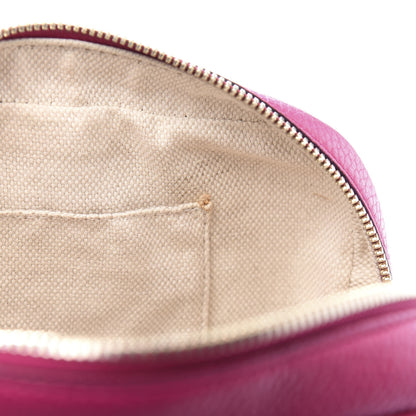 Gucci Pebbled Calfskin Small Soho Disco Bag Bright Bougainvillea 12 of 15
