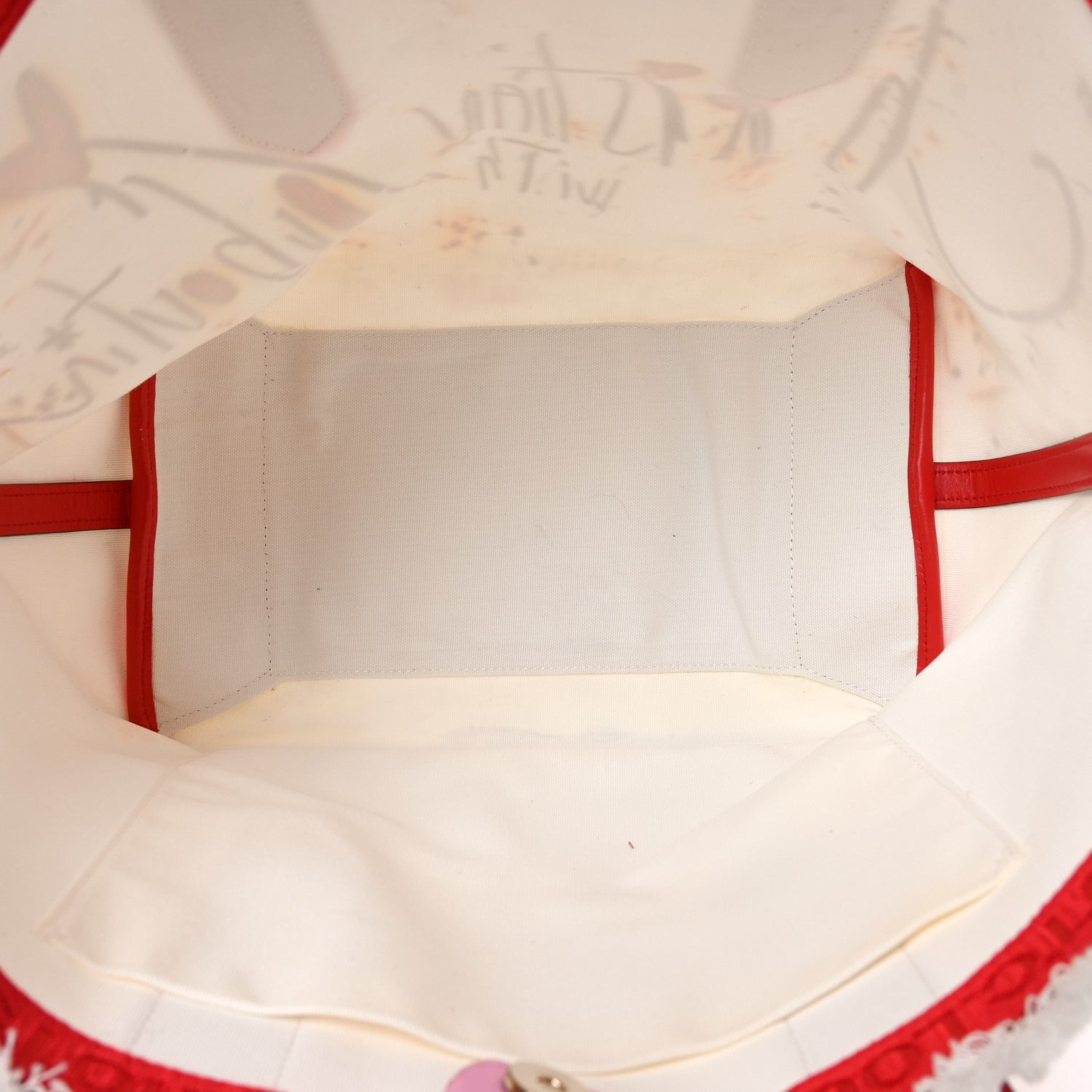 Christian Louboutin Canvas Frangibus Tote White Multicolor 5 of 10