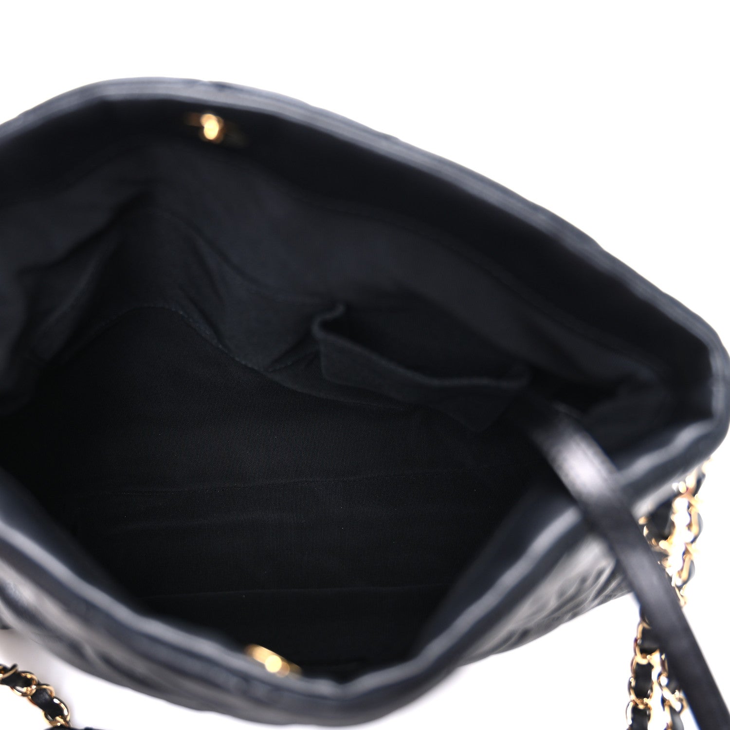 Chanel Calfskin Quilted Medium Chain Me Hobo Black 5 of 10