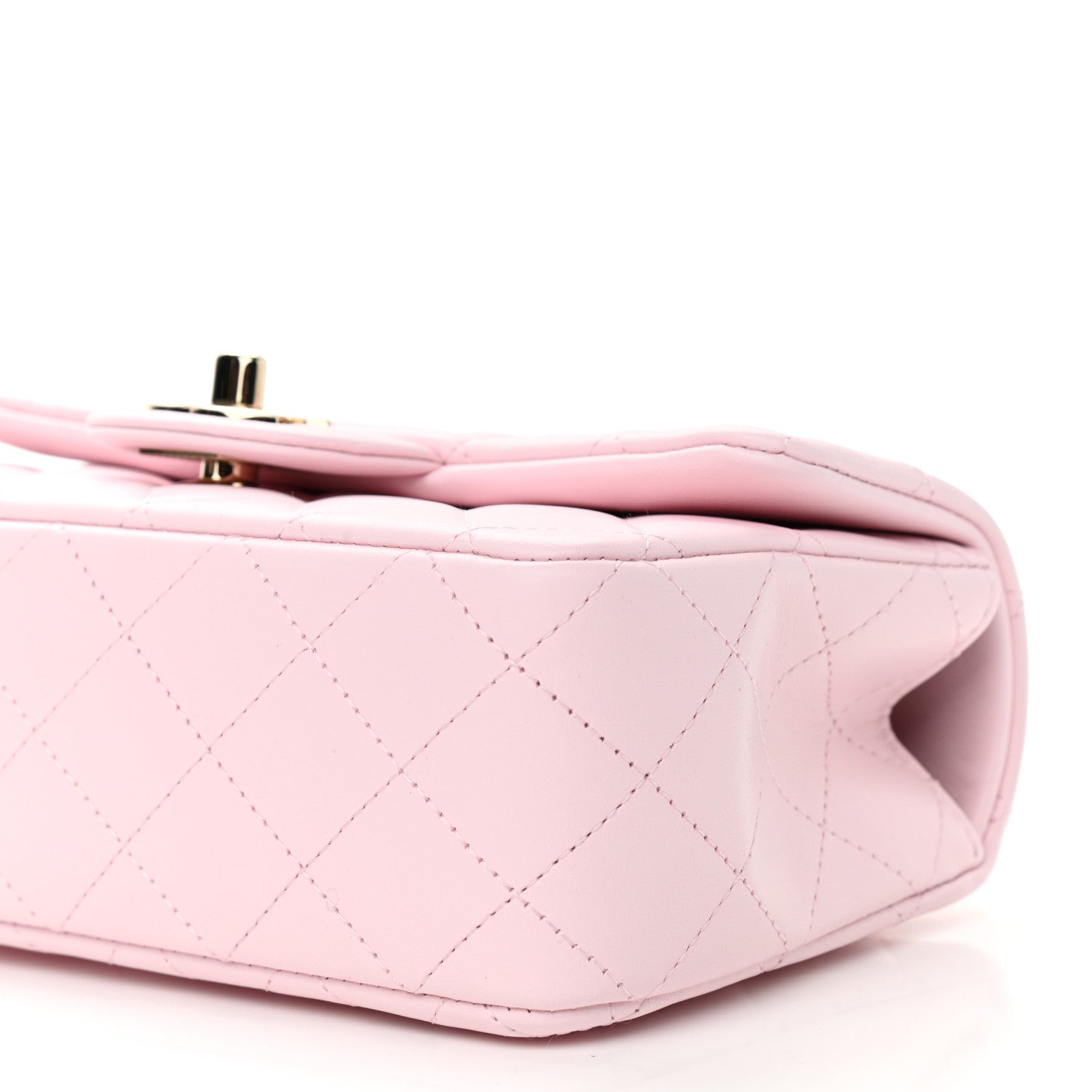 Chanel Lambskin Quilted Mini Top Handle Rectangular Flap Light Pink 9 of 9