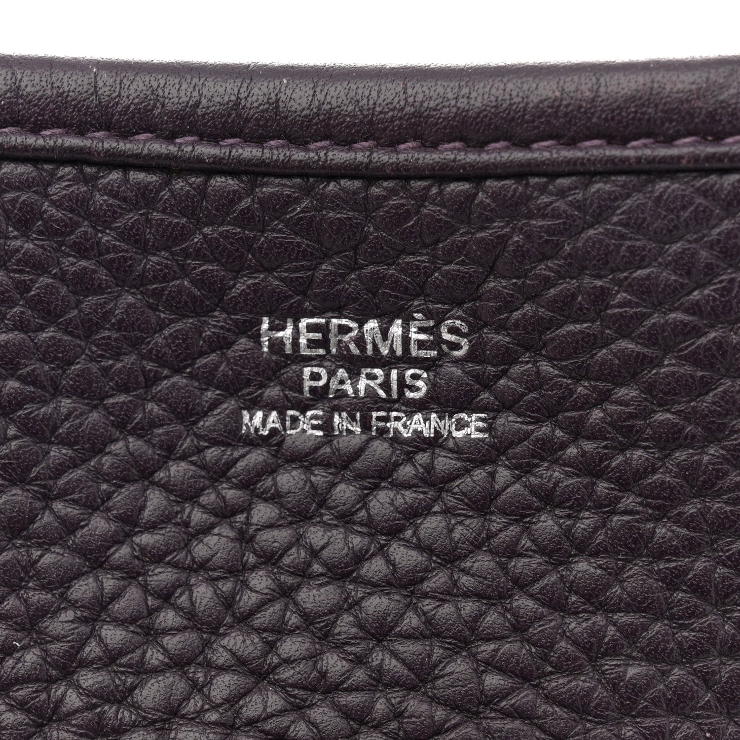 Hermes Taurillon Clemence Evelyne III PM Raisin 6 of 11