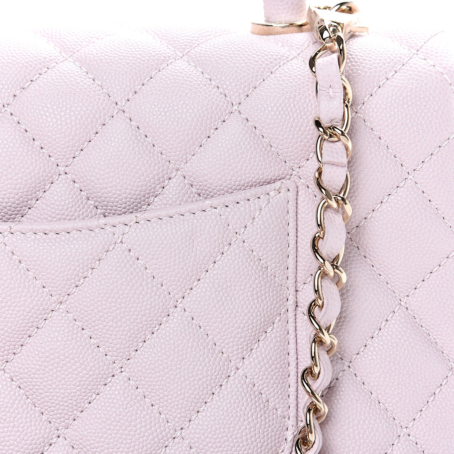 Chanel Caviar Quilted Small Coco Handle Flap Lilas Lilac 10 of 11