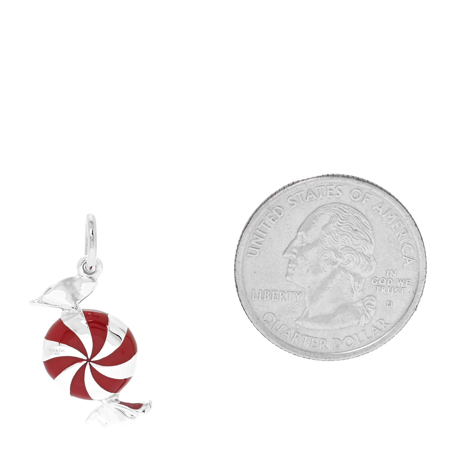Tiffany Sterling Silver Enamel Bon Bon Candy Charm Red 2 of 3