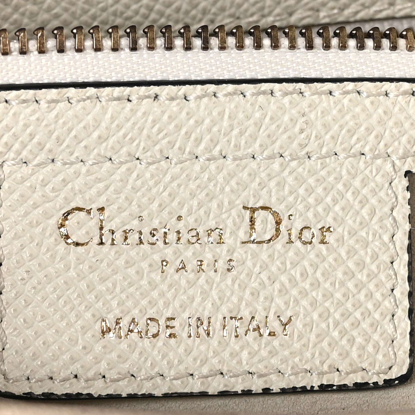 Grained Calfskin Saddle Bag White