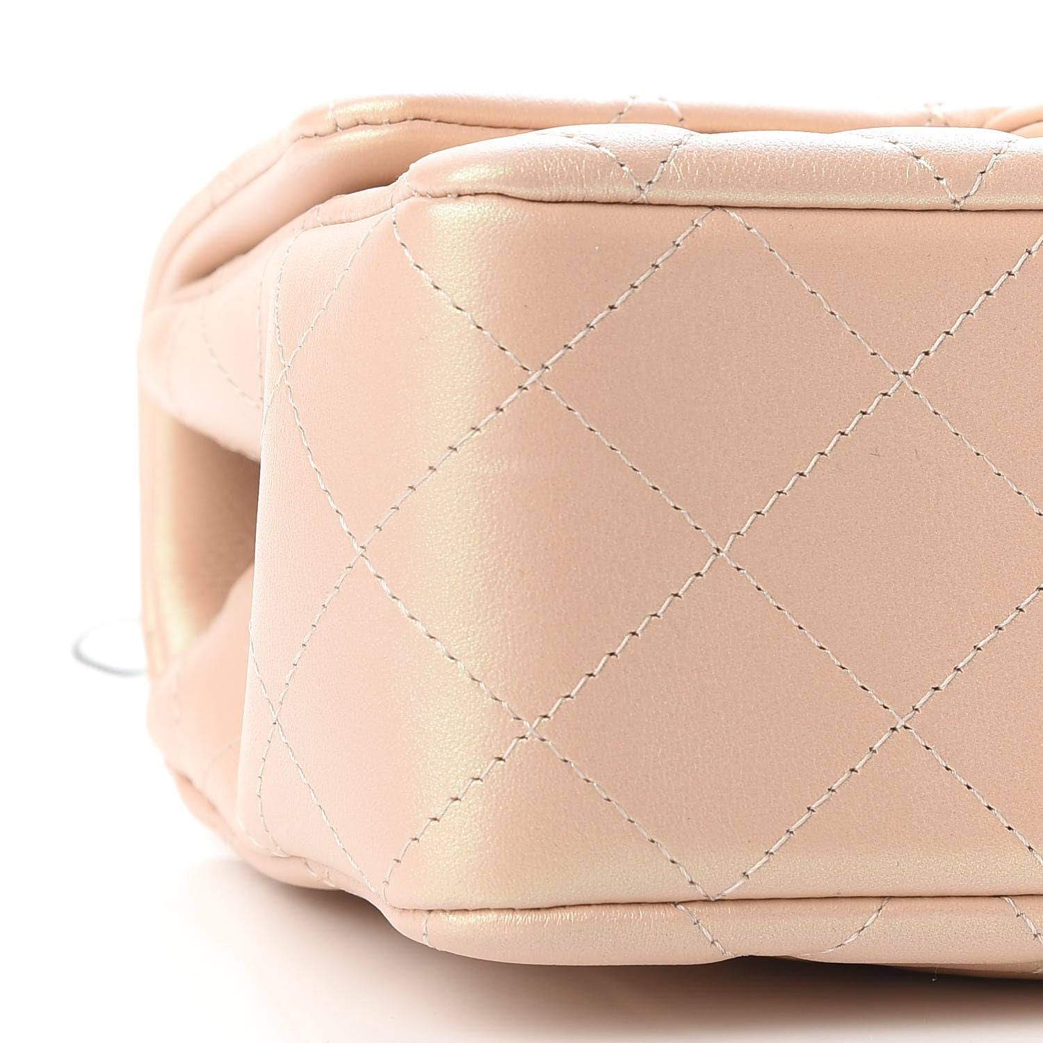 Chanel Iridescent Calfskin Quilted Mini Rectangular Flap Beige 7 of 8
