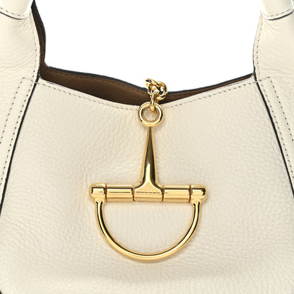Gucci Grained Calfskin Softbit Medium Shoulder Bag White 7 of 9