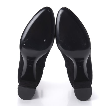 Saint Laurent Suede Loulou 95 Ankle Zip Boot 38.5 Black 5 of 9