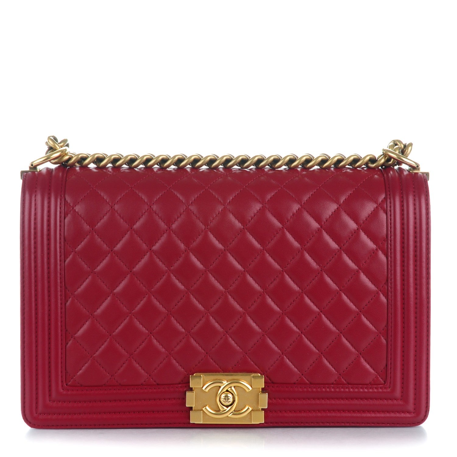 Chanel Lambskin Quilted New Medium Boy Flap Red 1 of 8