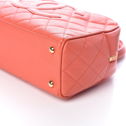 Chanel Caviar Quilted Small Bowler Coral 11 of 11