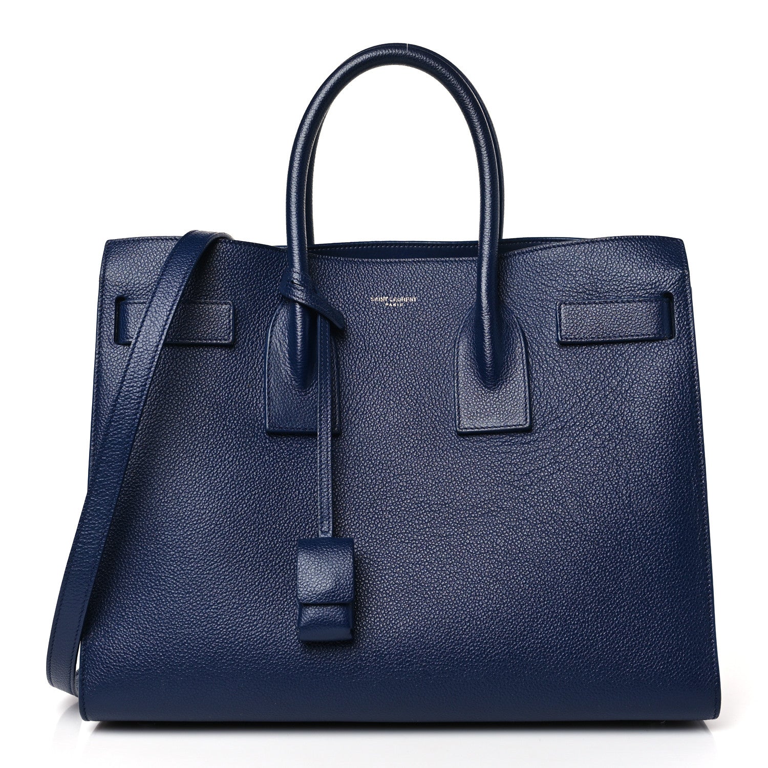 Saint Laurent Grained Calfskin Small Sac De Jour Navy 1 of 13