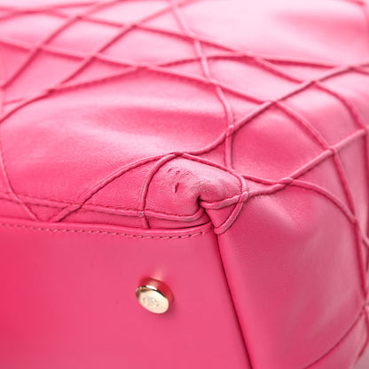 Christian Dior Lambskin Cannage Medium Granville Tote Fuchsia 11 of 14