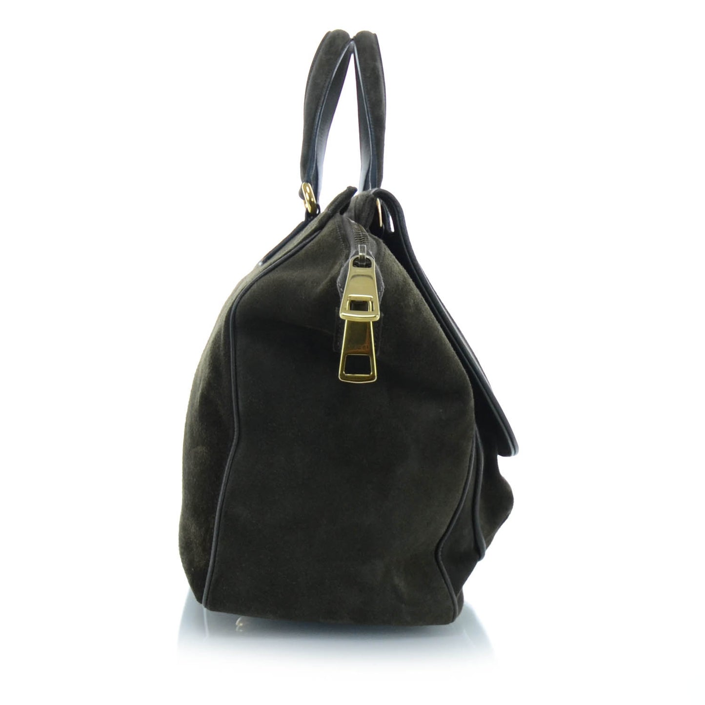 Suede Medium 1973 Top Handle Satchel Olive