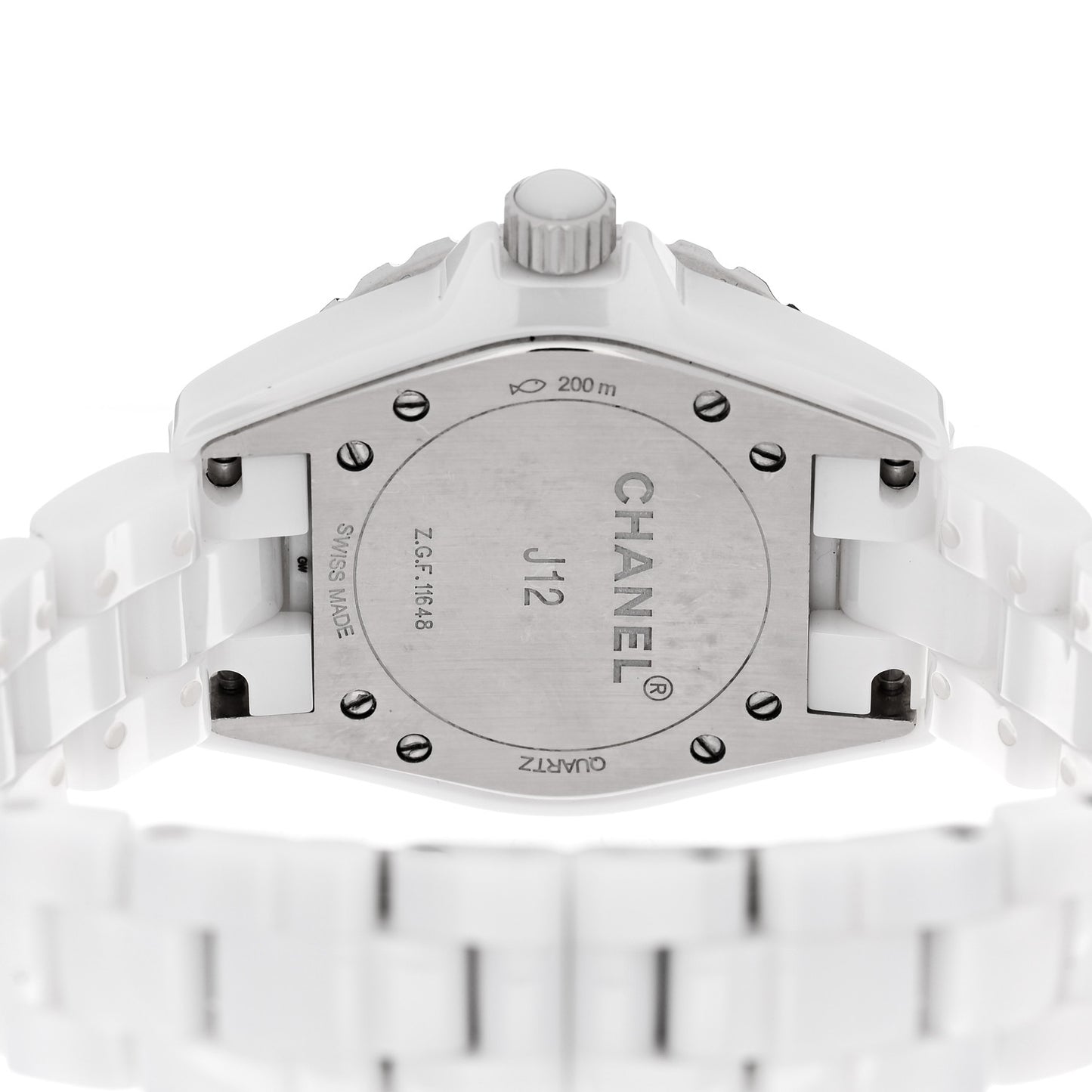 Stainless Steel Ceramic 33mm J12 Quartz Watch White