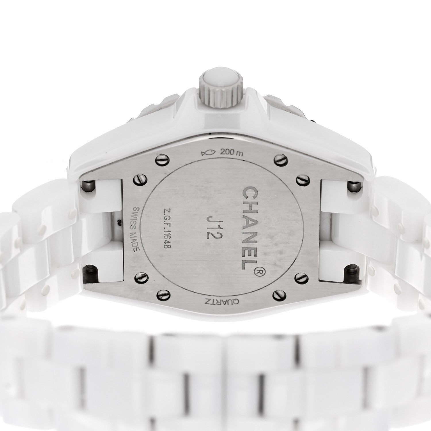 Chanel Stainless Steel Ceramic 33mm J12 Quartz Watch White 4 of 4