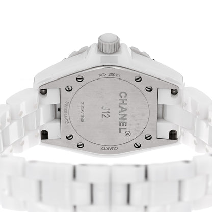Chanel Stainless Steel Ceramic 33mm J12 Quartz Watch White 4 of 4