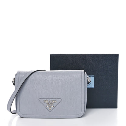 Prada Vitello Daino Soft Flap Crossbody Fiordaliso 10 of 10