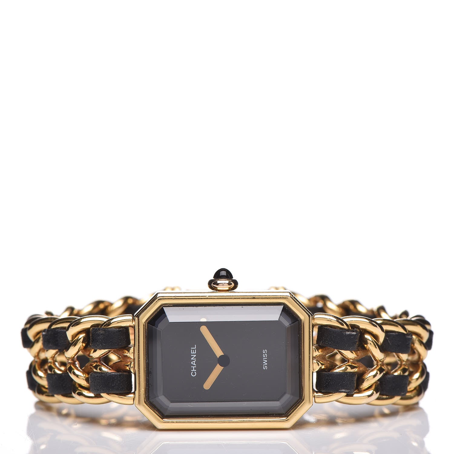 Chanel Stainless Steel Lambskin 20mm Chain Premiere Quartz Watch Gold M 3 of 7