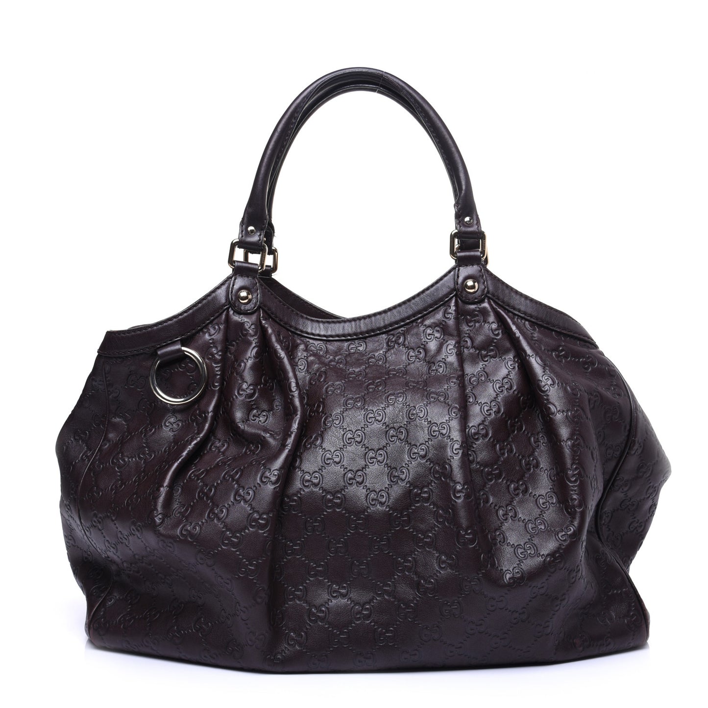 Guccissima Signature Large Sukey Tote Chocolate