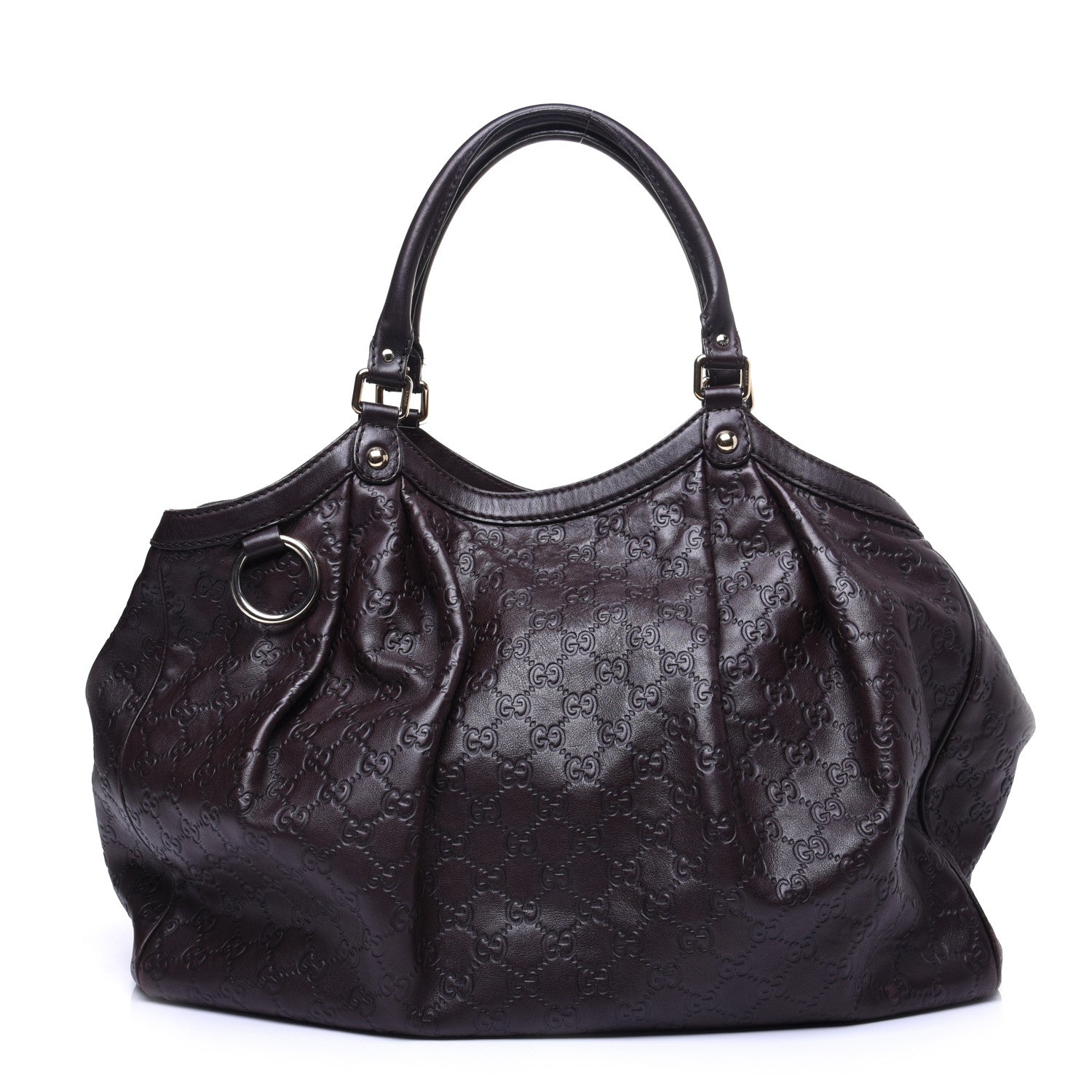 Gucci Guccissima Signature Large Sukey Tote Chocolate 1 of 13
