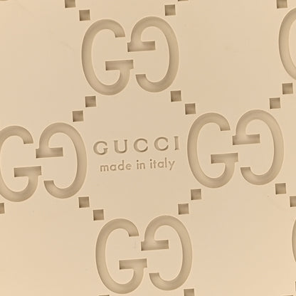 Gucci Calfskin Double G Crystal Womens Isla Dad Sandals 39 Ivory 8 of 9