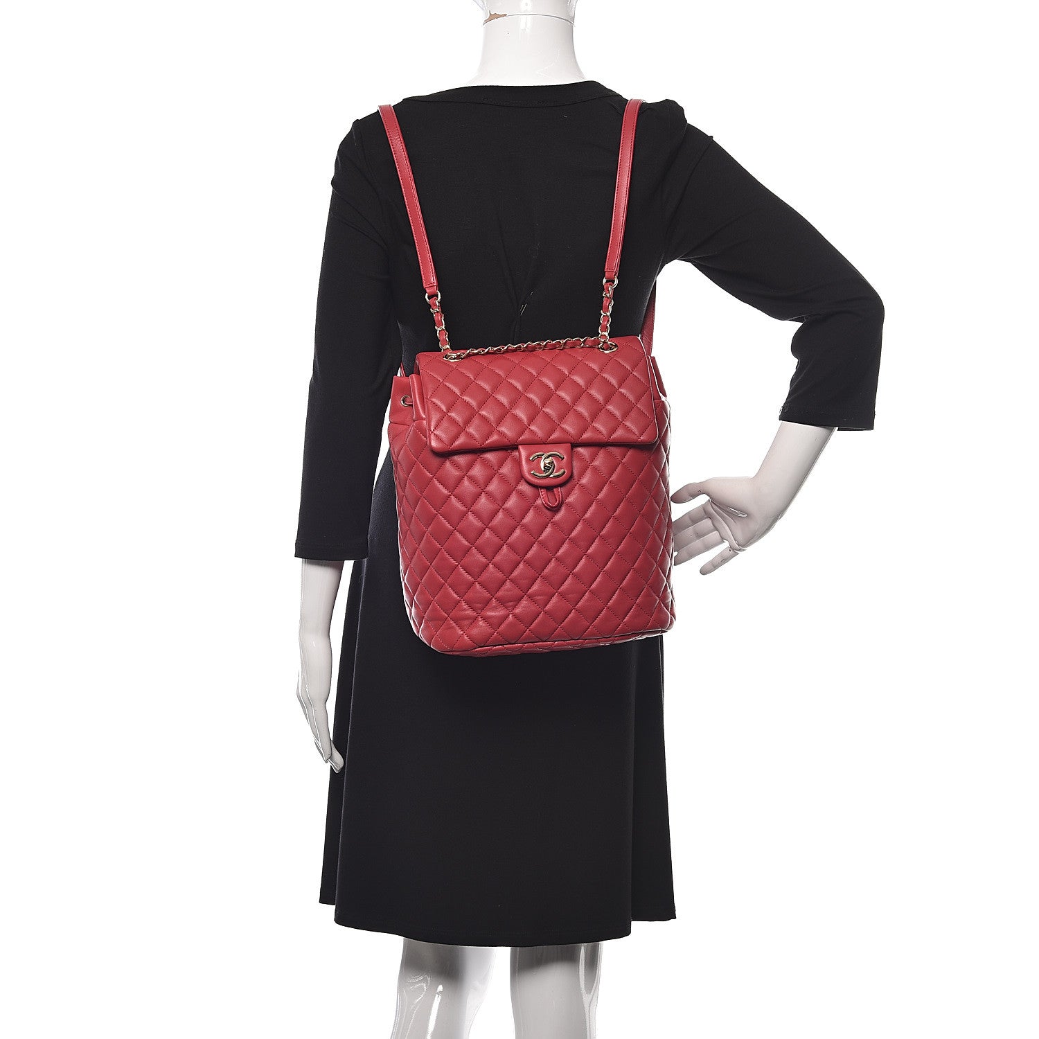 Chanel Lambskin Quilted Large Urban Spirit Backpack Red 2 of 22