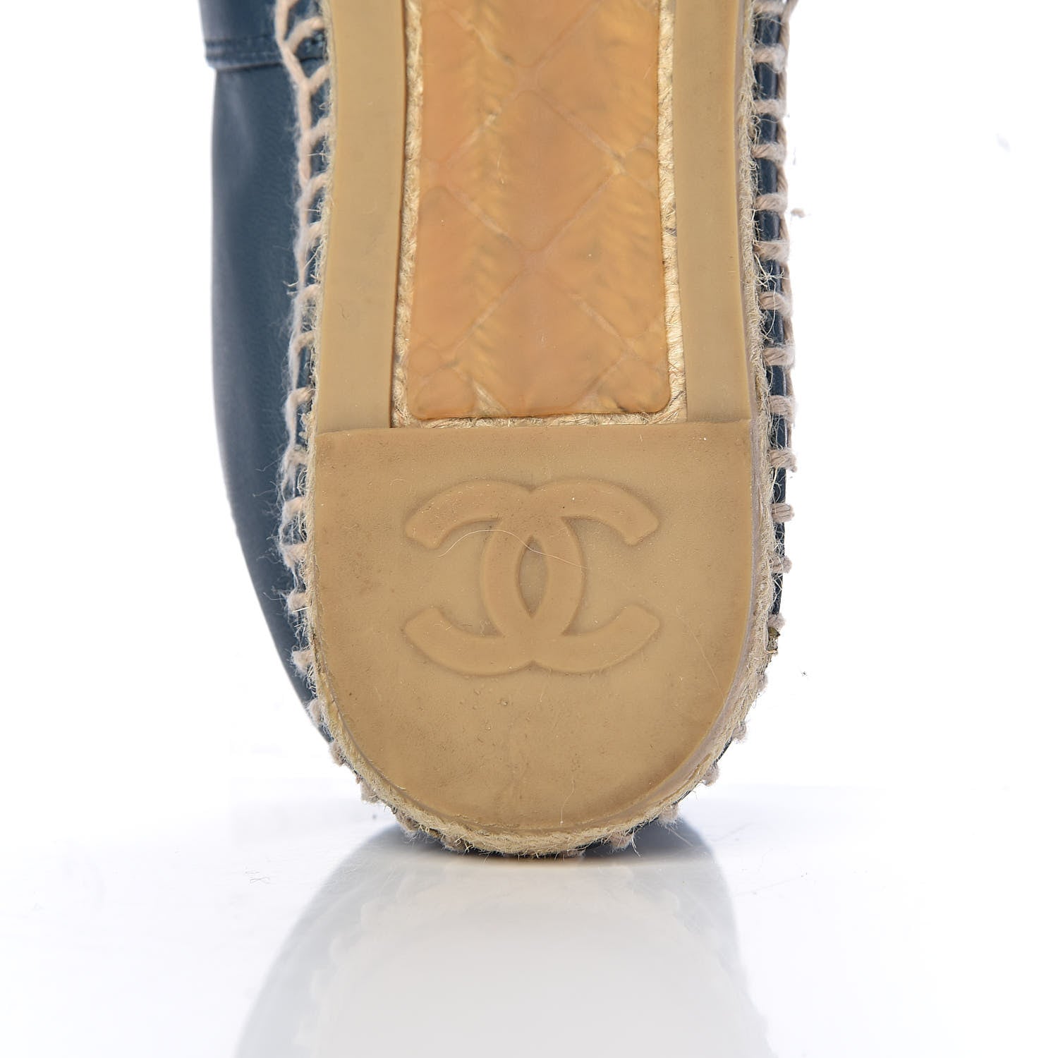 Chanel Lambskin CC Espadrilles 36 Blue 9 of 11