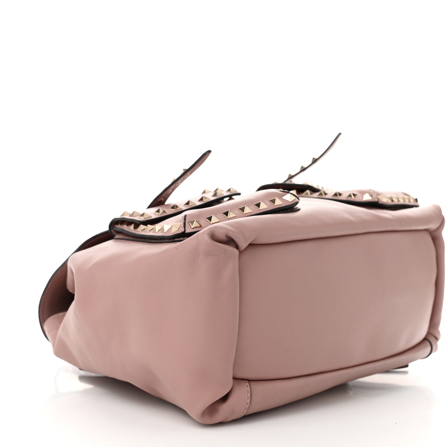 Valentino Garavani Pebbled Calfskin Rockstud Double Pocket Backpack Poudre 9 of 11