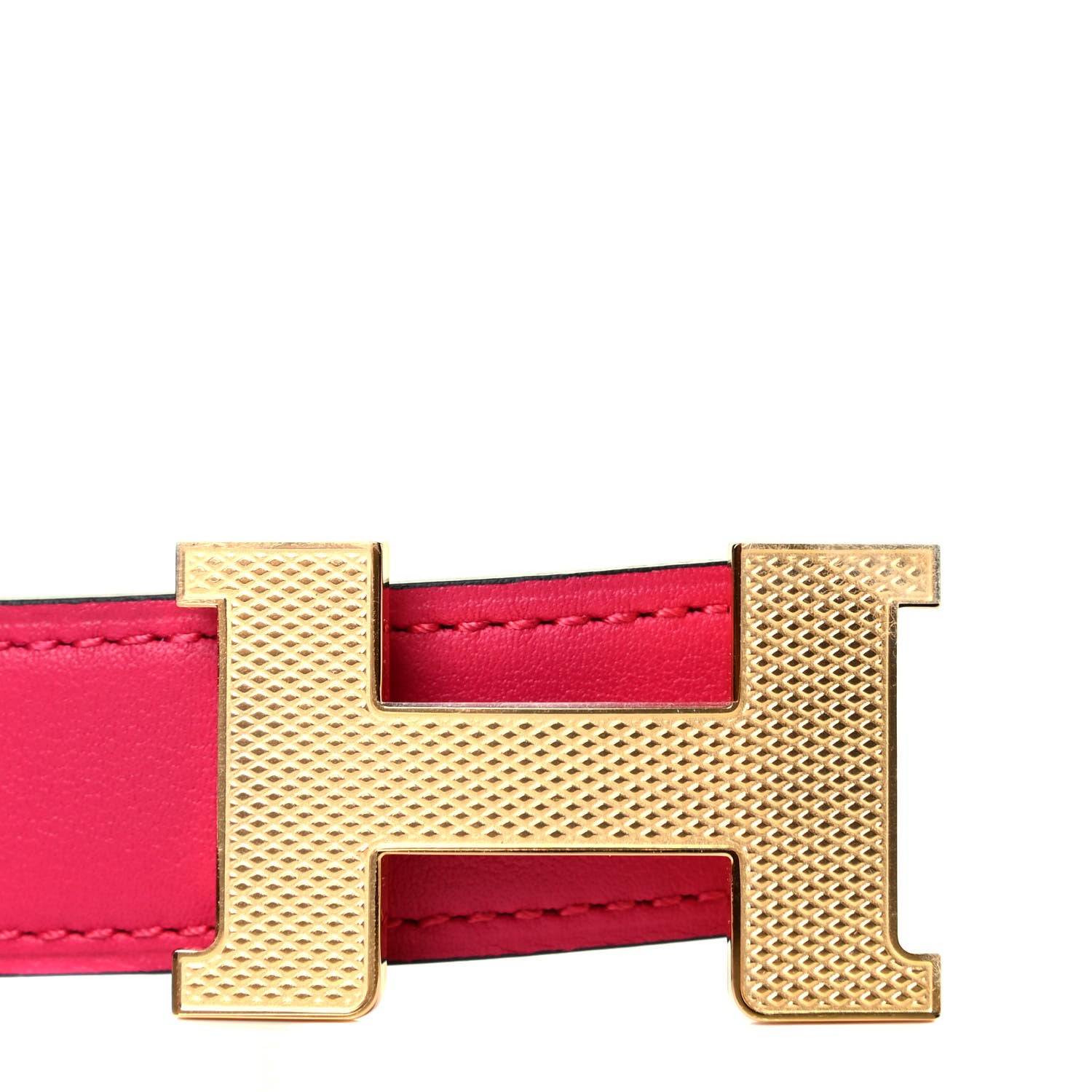Hermes Swift Epsom 24mm Mini Constance Guilloche H Belt 80 Framboise 5P Pink 4 of 4