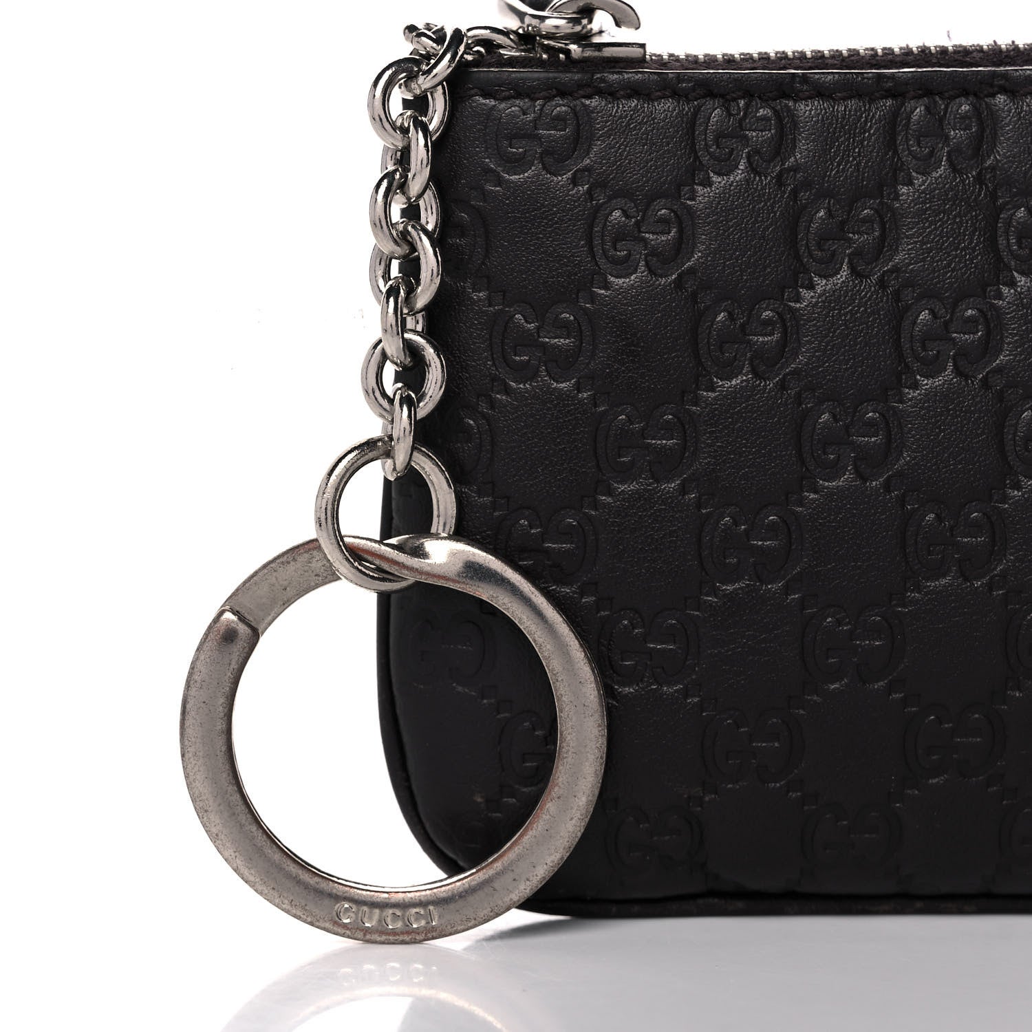 Gucci Microguccissima Key Ring Coin Case Black 8 of 12