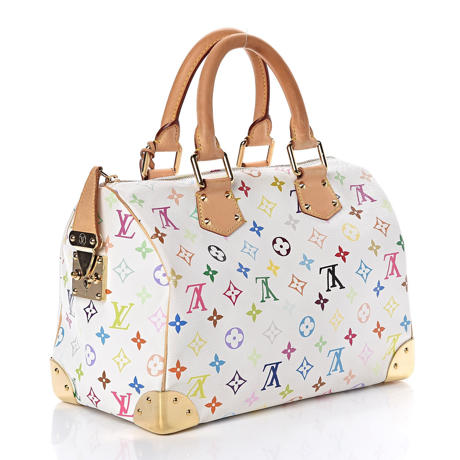 Louis Vuitton Monogram Multicolor Speedy 30 White 3 of 8