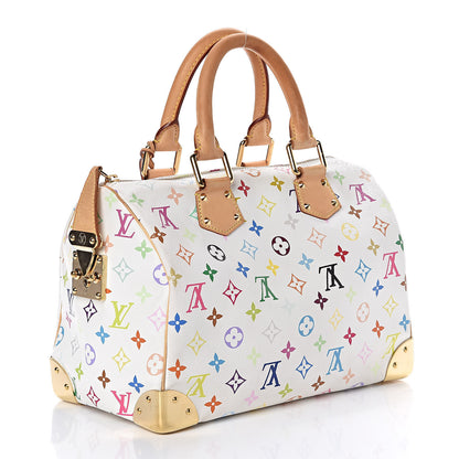 Louis Vuitton Monogram Multicolor Speedy 30 White 3 of 8