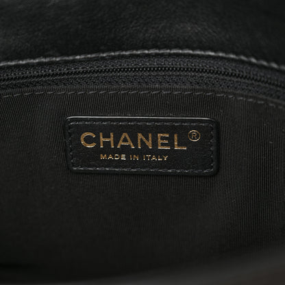 Chanel Calfskin Stitched Medium Covered CC Flap Bag Black 6 of 12