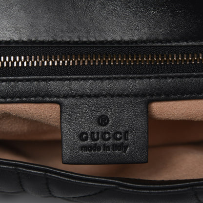 Gucci Calfskin Matelasse Studded Small Pearly GG Marmont Shoulder Bag Black 6 of 7