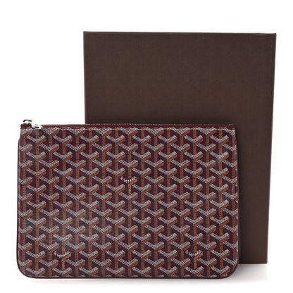 Goyard Goyardine Senat Pochette MM Burgundy 8 of 8