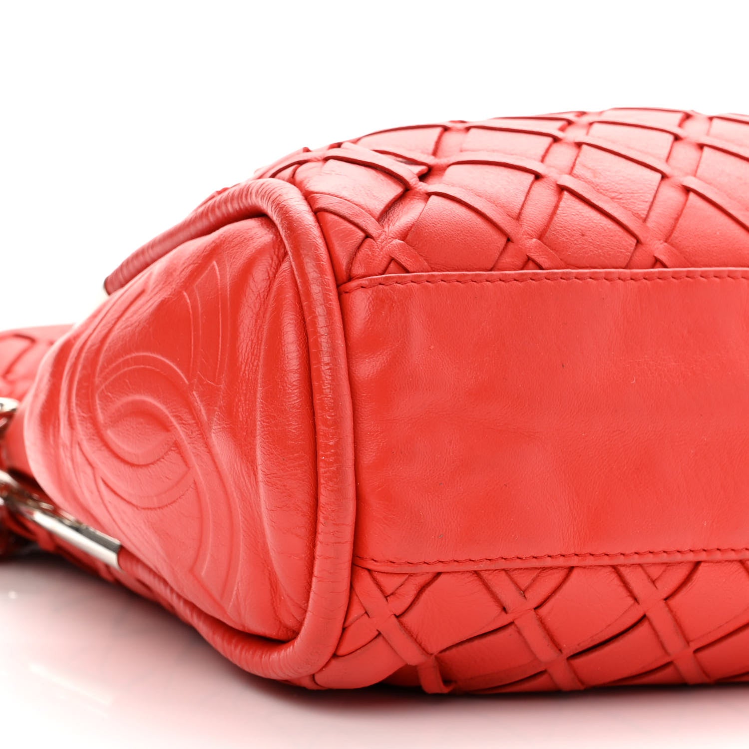Chanel Lambskin Woven Medium Ultimate Soft Sombrero Hobo Red 9 of 11