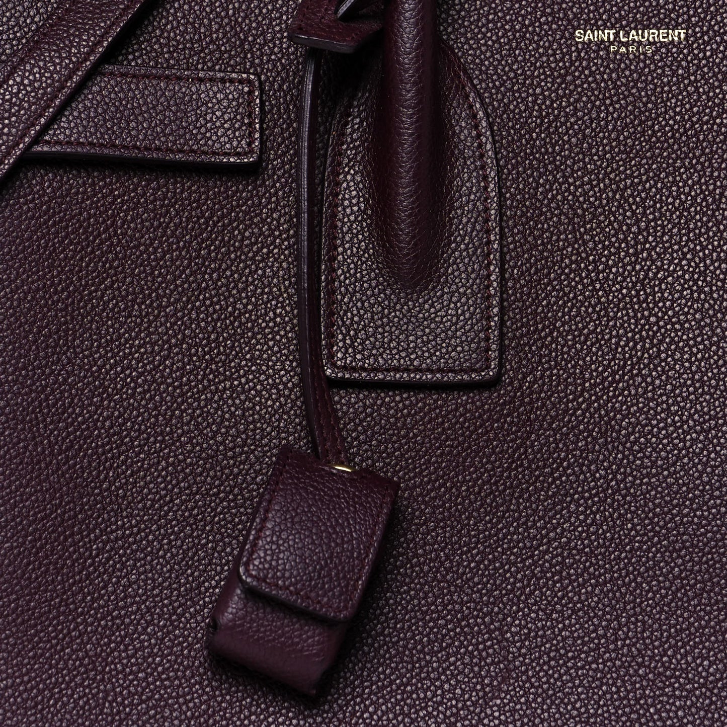 Grained Calfskin Small Classic Sac De Jour Bordeaux