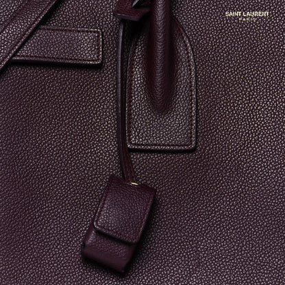 Saint Laurent Grained Calfskin Small Classic Sac De Jour Bordeaux 5 of 11