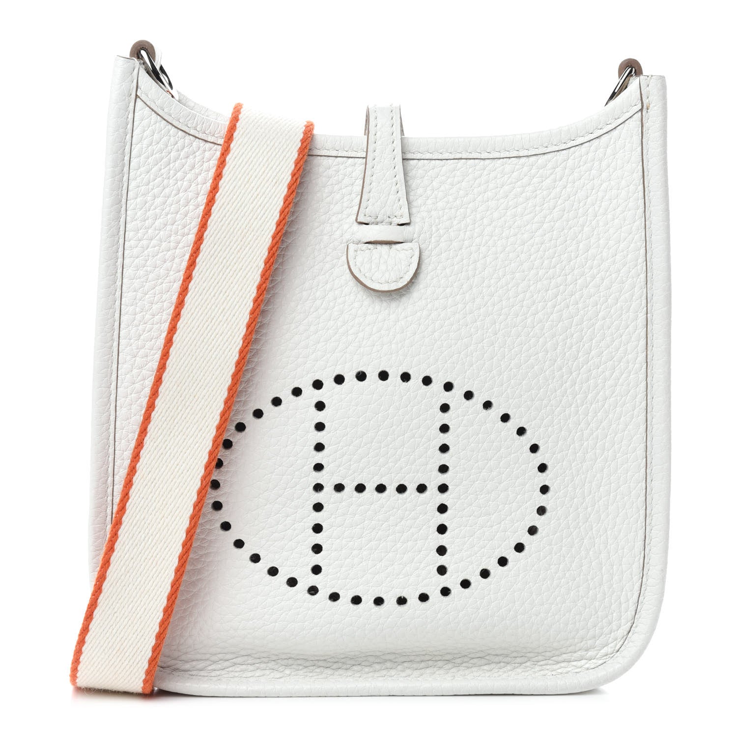 Hermes Taurillon Clemence Amazone Evelyne TPM White 1 of 10