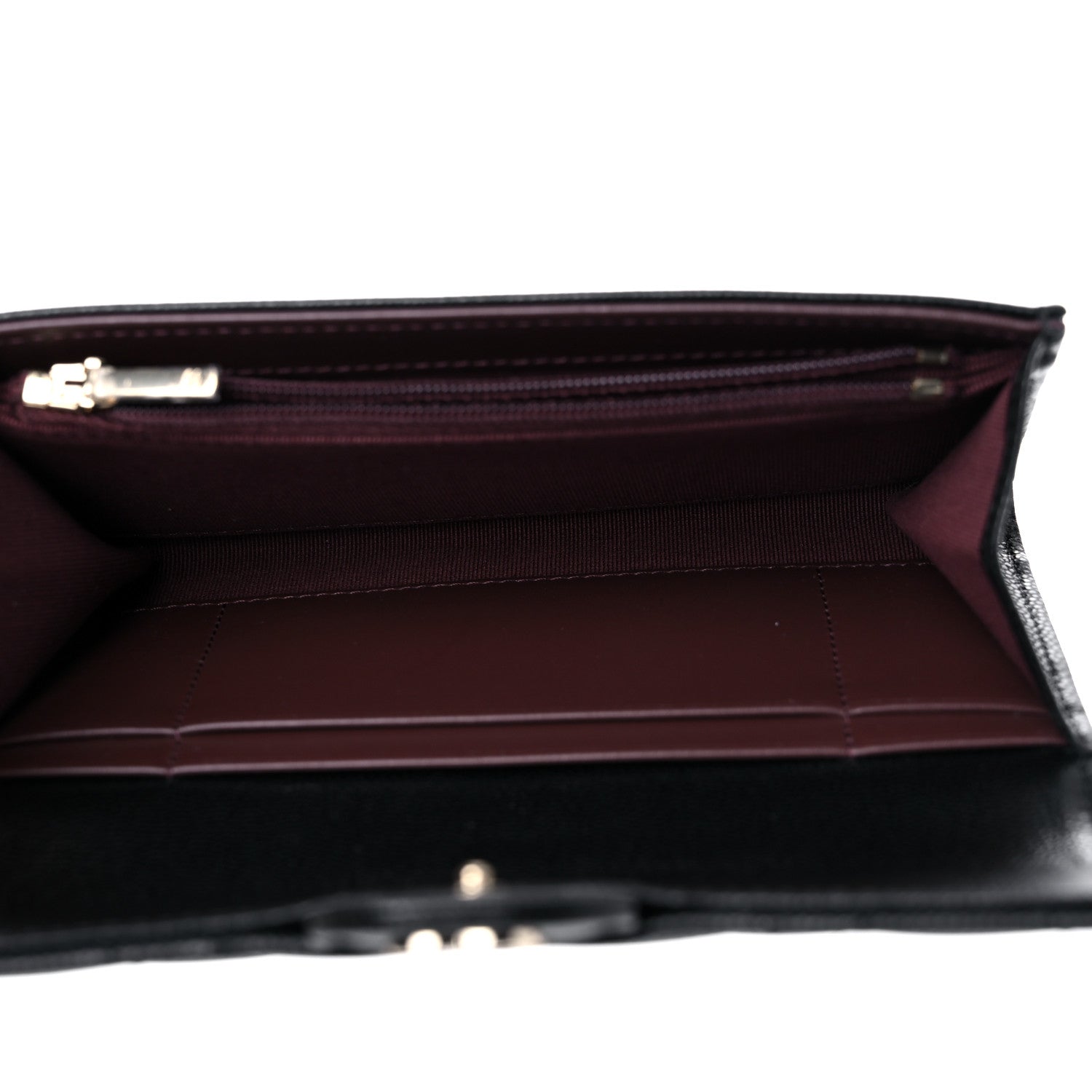 Chanel Caviar Quilted Medium Gusset Flap Wallet Black 5 of 11