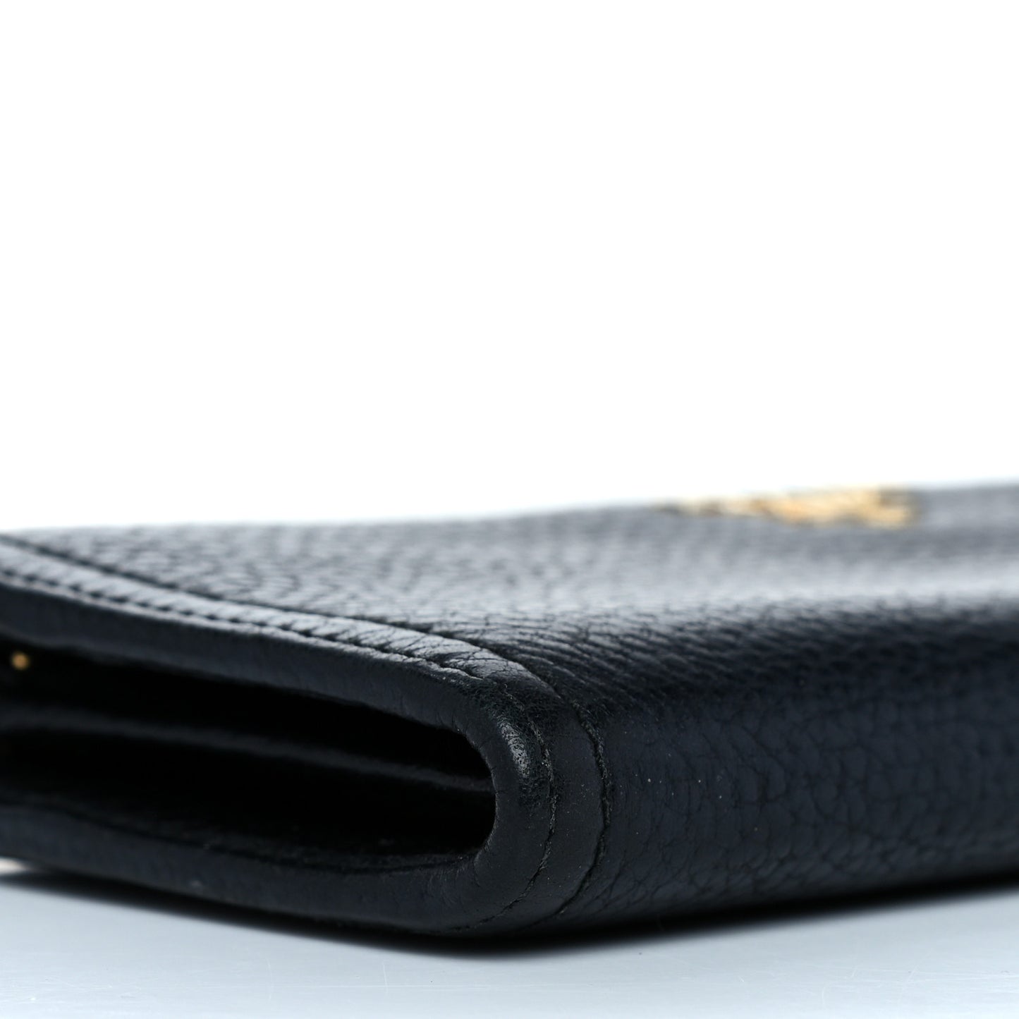 Vitello Daino Zip Around Wallet Nero Black