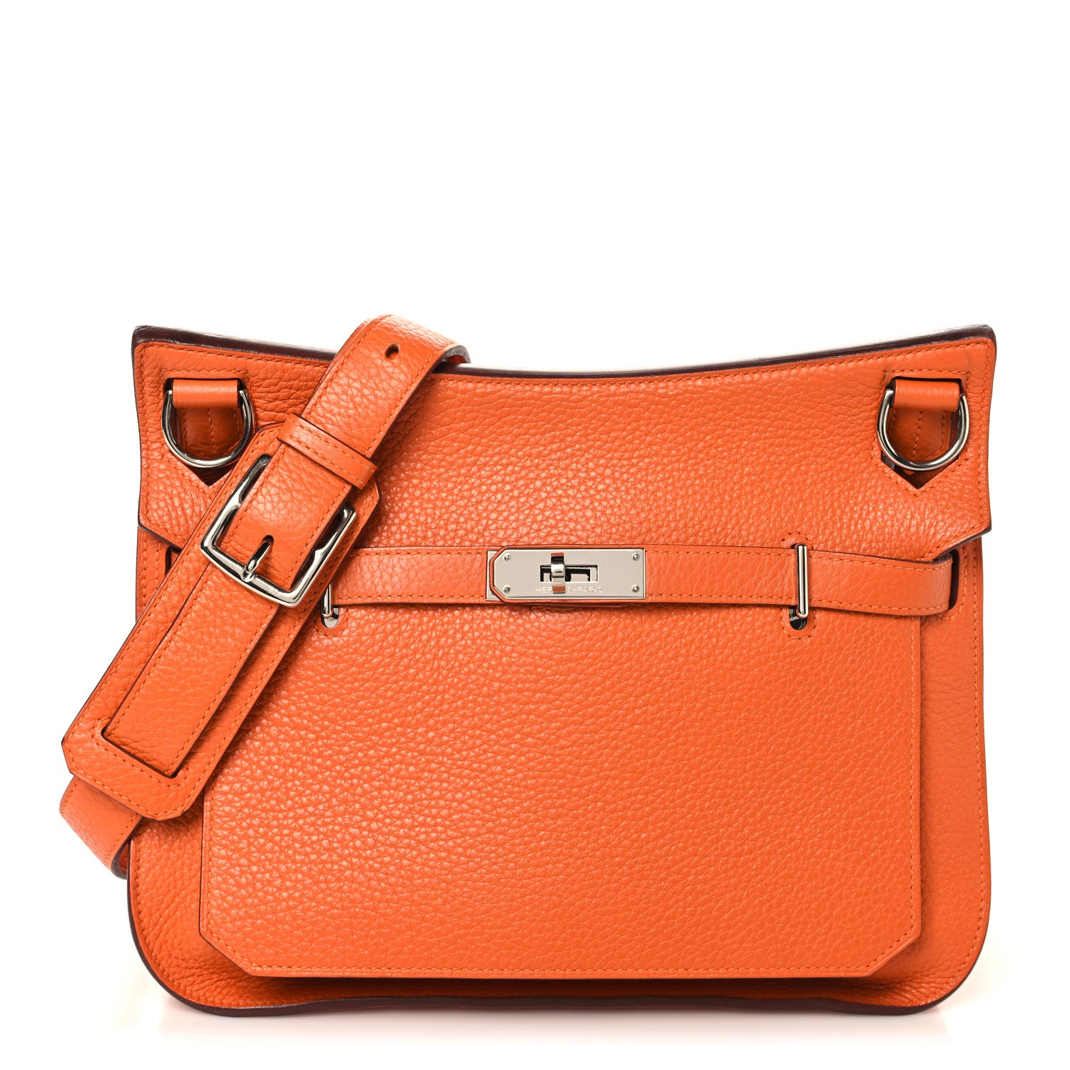 Hermes Taurillon Clemence Jypsiere 28 Orange 1 of 12