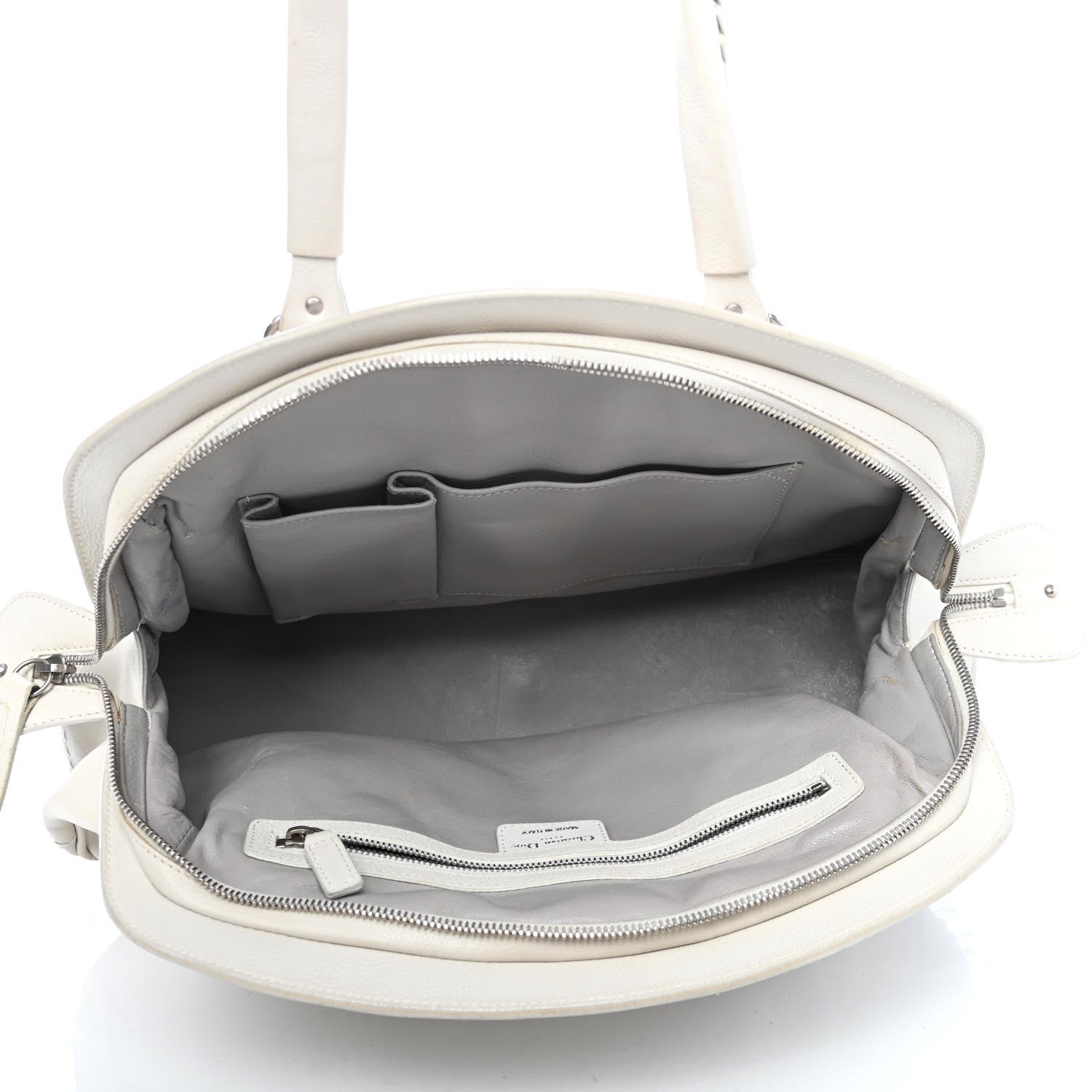 Christian Dior Calfskin My Dior Satchel White 4 of 4