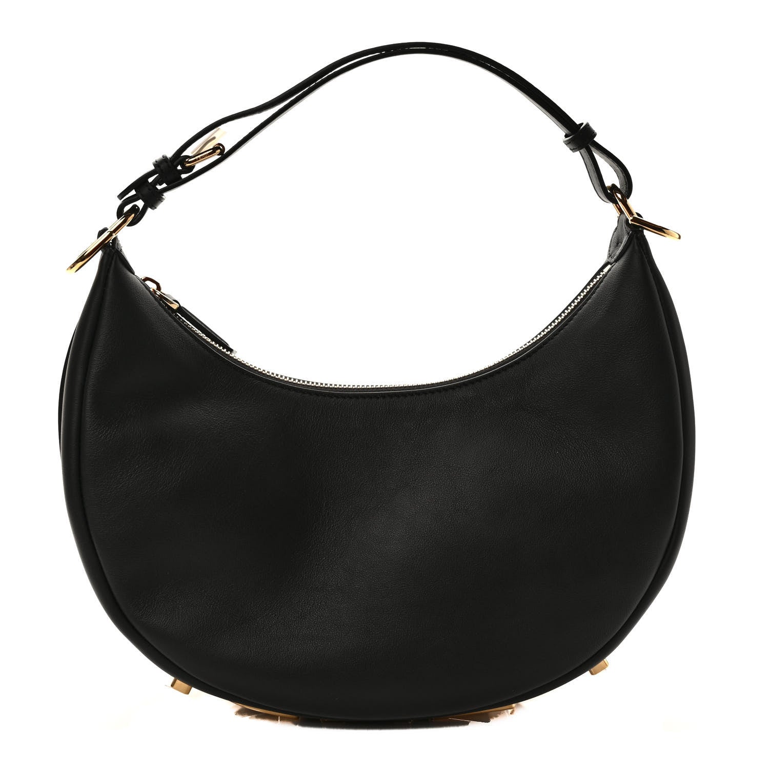 Fendi Vitello Grace Matte Small Fendigraphy Hobo Bag Black 1 of 9