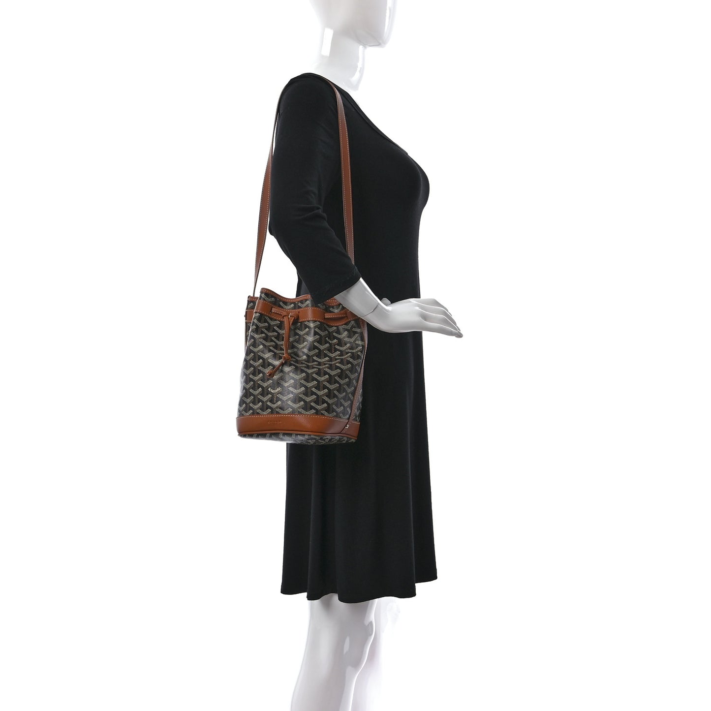 Goyardine Petit Flot Bucket Bag PM Black Gold