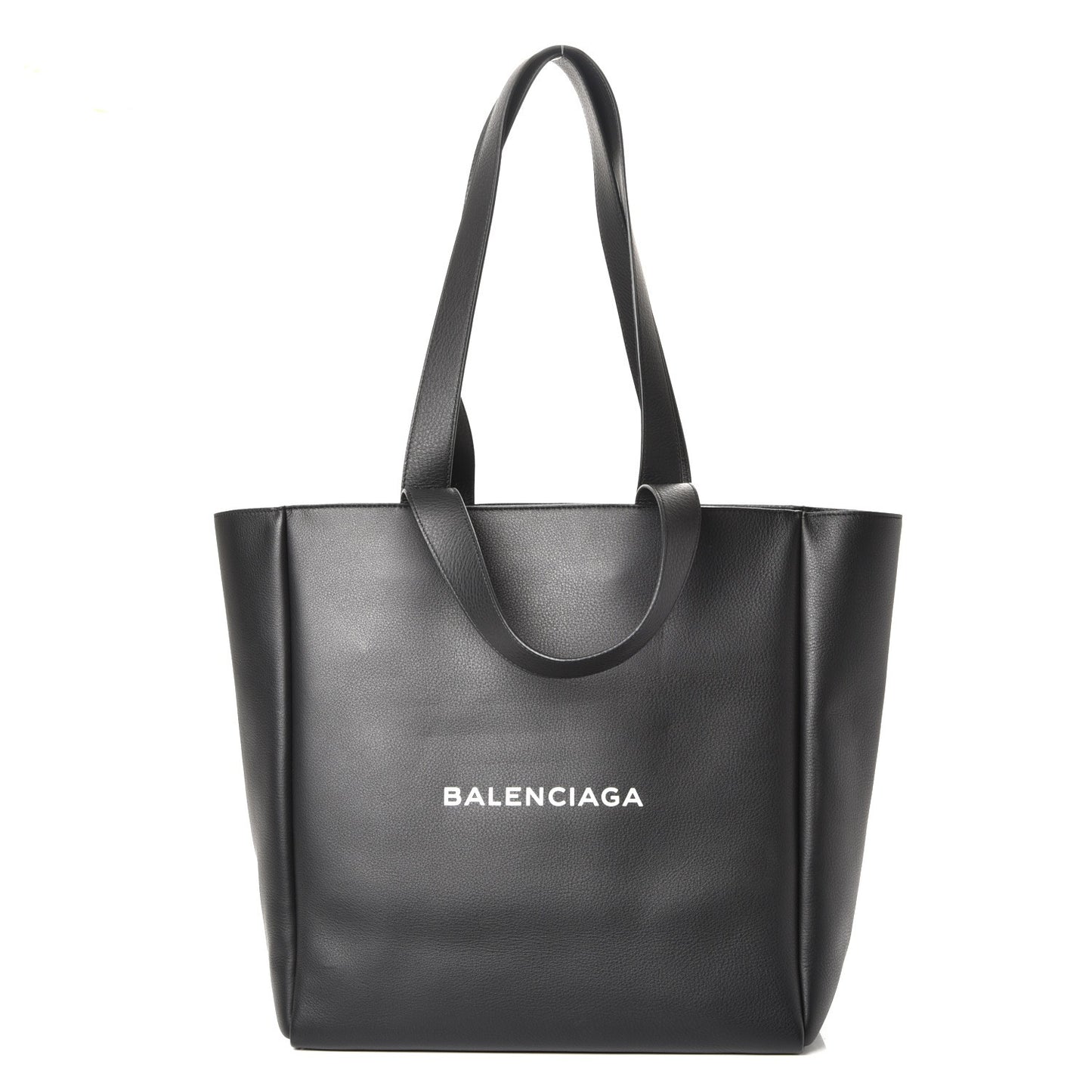 Calfskin Logo Medium Tote Black