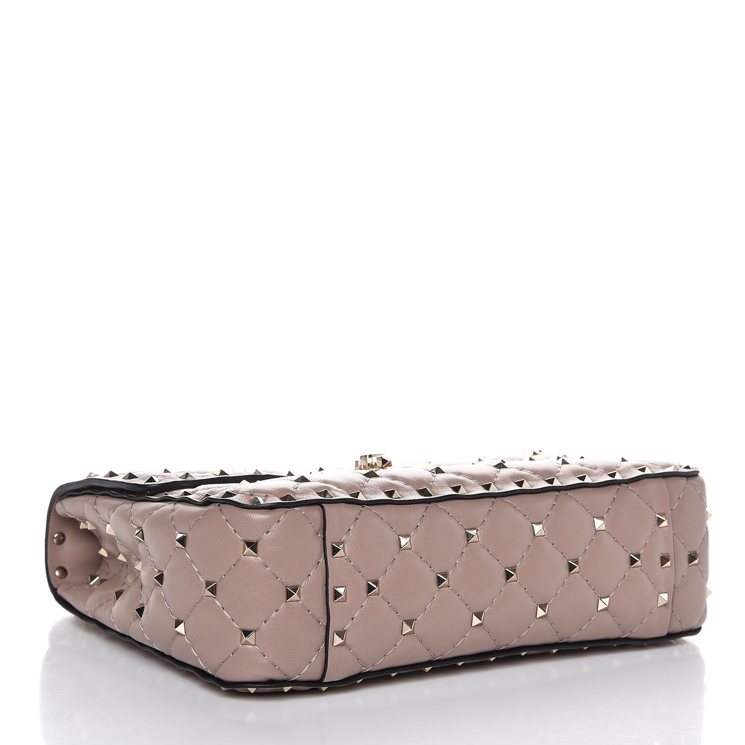 Valentino Garavani Lambskin Medium Rockstud Spike Shoulder Bag Poudre 4 of 6