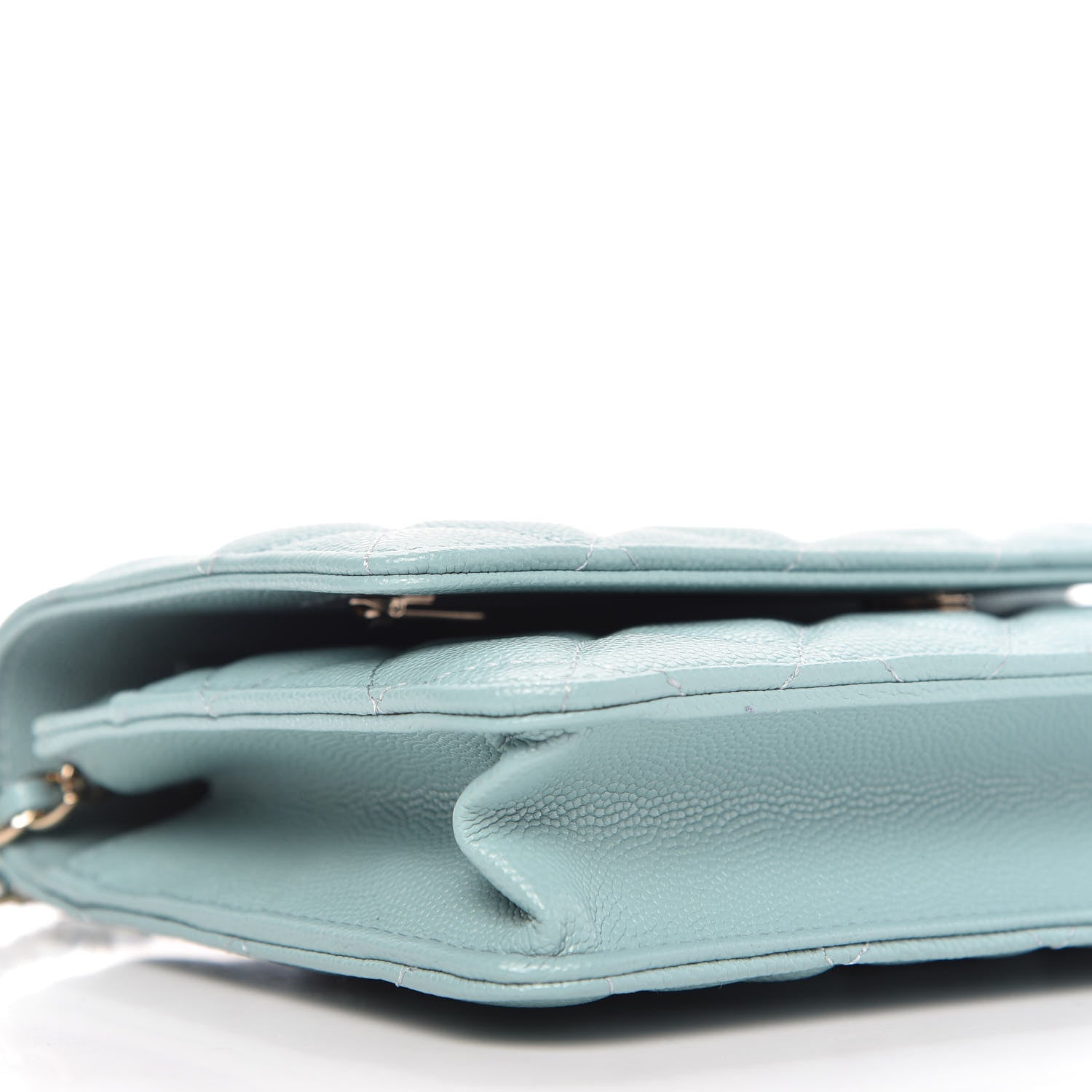 Chanel Caviar Quilted Wallet On Chain WOC Light Blue 6 of 12